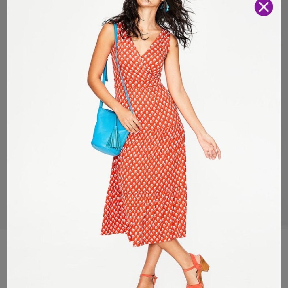 Orange Flower Boden Dress